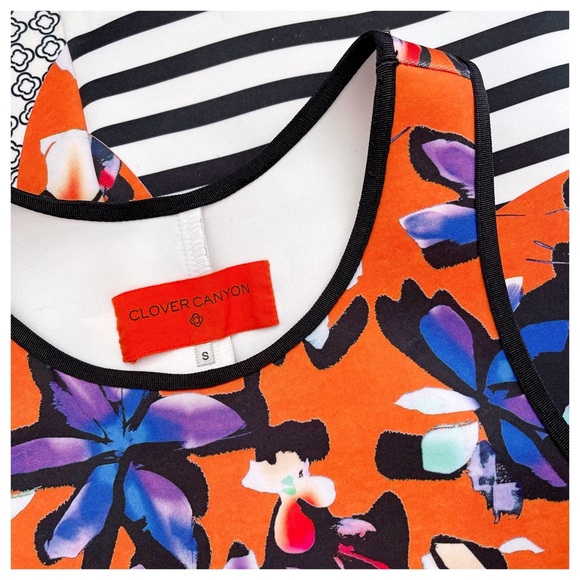 Clover Canyon Floral Discs Neoprene Dress S - Picture 14 of 16